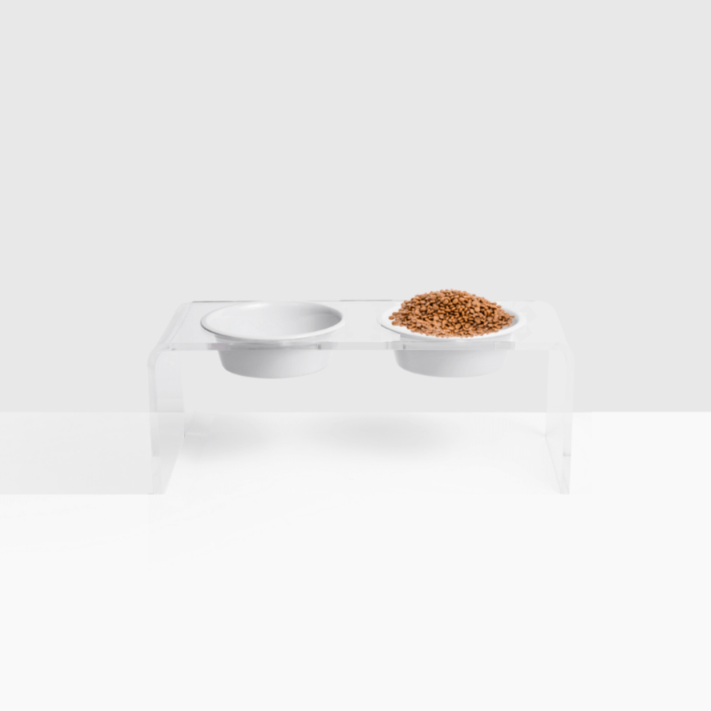 Medium White Bowl Feeder