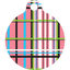 Tartan Plaid Pink HD Dog ID Tag