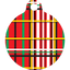 Tartan Plaid Red HD Dog ID Tag