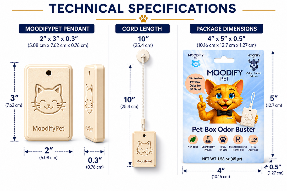 MoodifyPet Cat Litter Box Odor Neutralizer — 12 Pack (Max Coverage)
