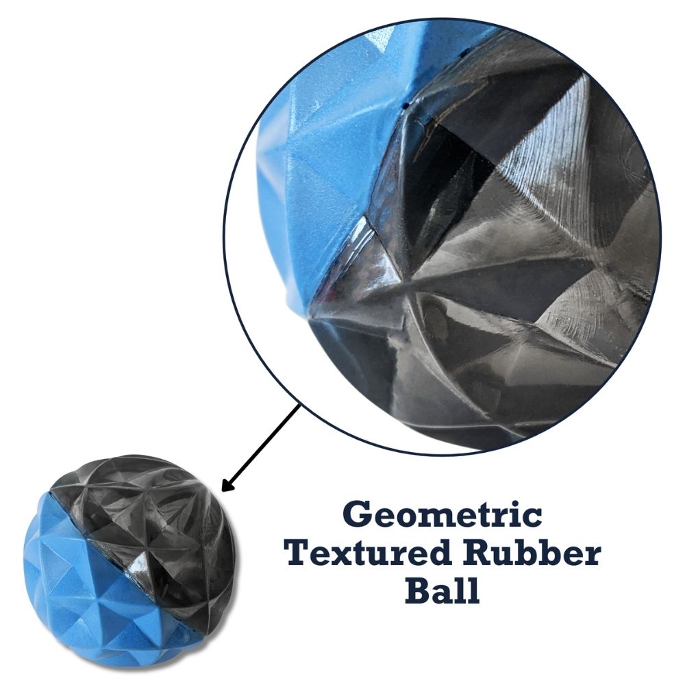 Country Living Geometric Textured TPR Ball Dog Toy, 3.6 in