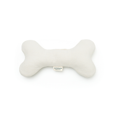 Boba & Vespa Plush Hemp Dog Toy Bone for Gentle Chewers