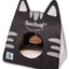 Touchcat ® 'Kitty Ears' Travel On-The-Go Folding Designer Fashion Pet Cat Bed House w/ Hanging Teaser Toy