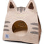 Touchcat ® 'Kitty Ears' Travel On-The-Go Folding Designer Fashion Pet Cat Bed House w/ Hanging Teaser Toy