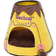 Touchcat ® 'Molten Lava' Triangular Frashion Designer Pet Kitty Cat Bed House Lounge Lounger w/ Hanging Teaser Toy