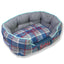 Touchdog 'Archi-Checked' Designer Plaid Oval Dog Bed