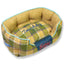 Touchdog 'Archi-Checked' Designer Plaid Oval Dog Bed