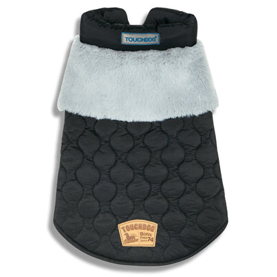 Touchdog 'Furrost-Bite' Fur and Fleece Designer Fashion Dog Jacket