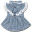 Touchdog 'I love Poochi' Classical Plaid Fashion Designer Dog Dress
