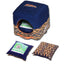 Touchdog ® '70's Vintage-Tribal' 2-in-1 Collapsible Squared Dog and Cat Bed