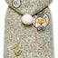 Touchdog ® Hippie Embellished Sleeveless Pompom Hooded Fashion Dog Sweater