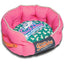 Touchdog ® 'Lazy-Bones' Rabbit-Spotted Rounded Designer Dog Bed
