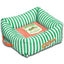 Touchdog ® 'Neutral-Striped' Squared Designer Dog Bed