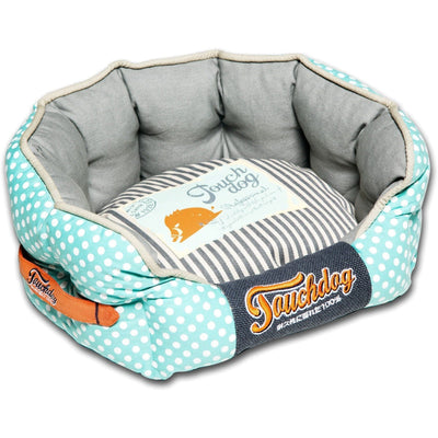 Touchdog ® 'Polka-Striped' Polo Designer Premium Rounded Dog Bed