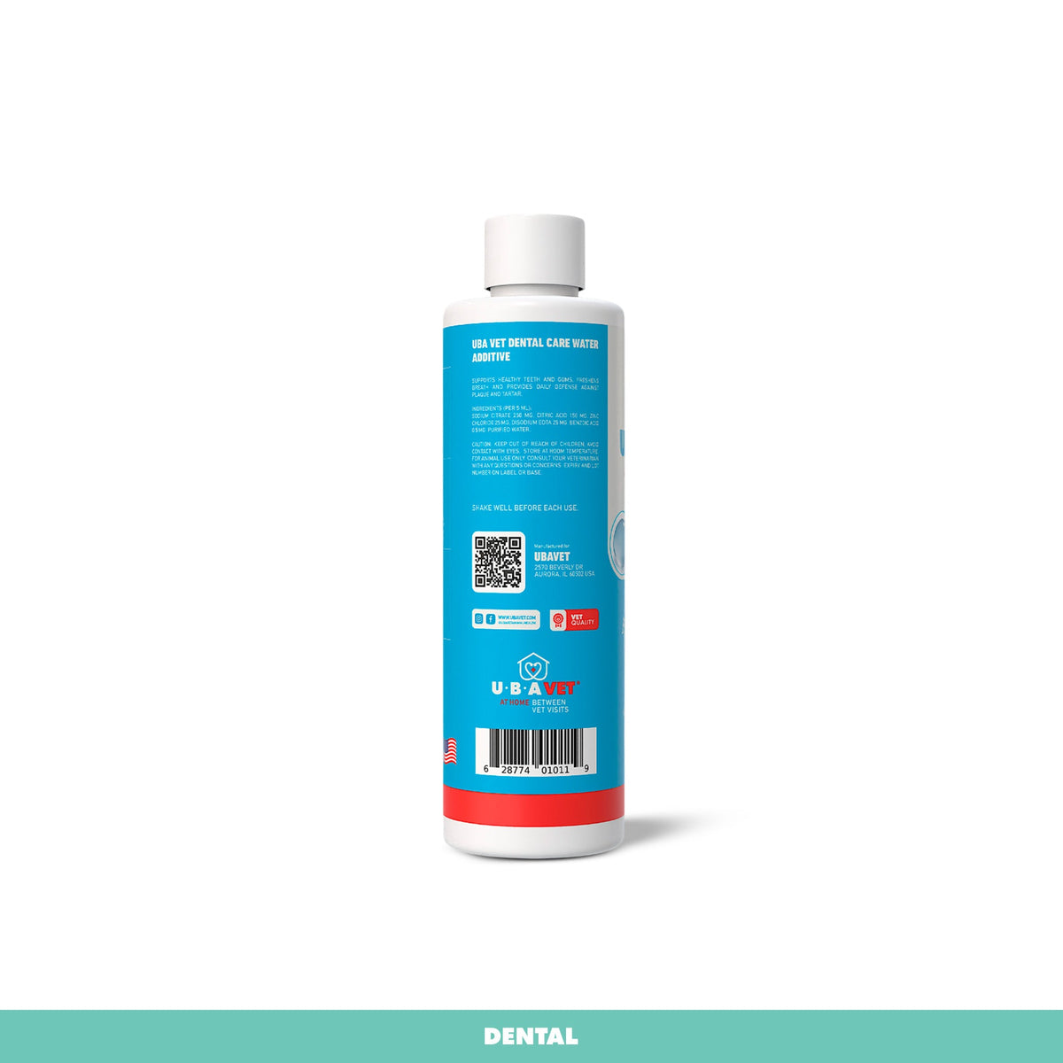 UBAVET Dental Care Water Additive for Dogs & Cats, 16 fl oz