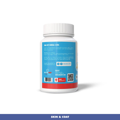 UBAVET Omega-3 Softgel Capsules for Dogs & Cats, 1000 mg, 120 Count