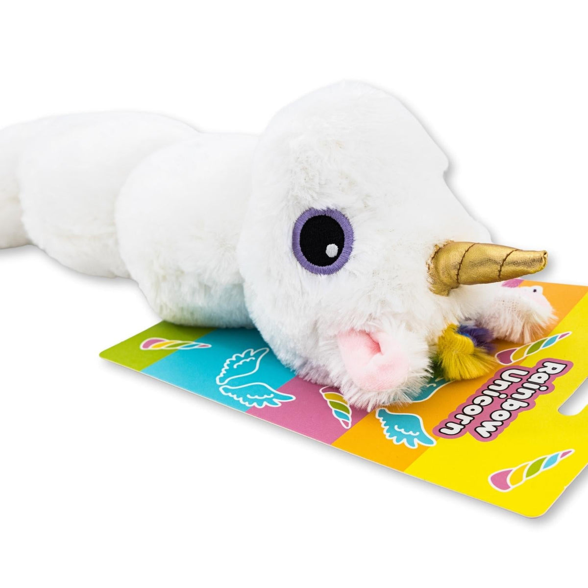 Rainbow Unicorn Plush Dog Toy with 4 Squeakers & Crinkle, 24-Inch