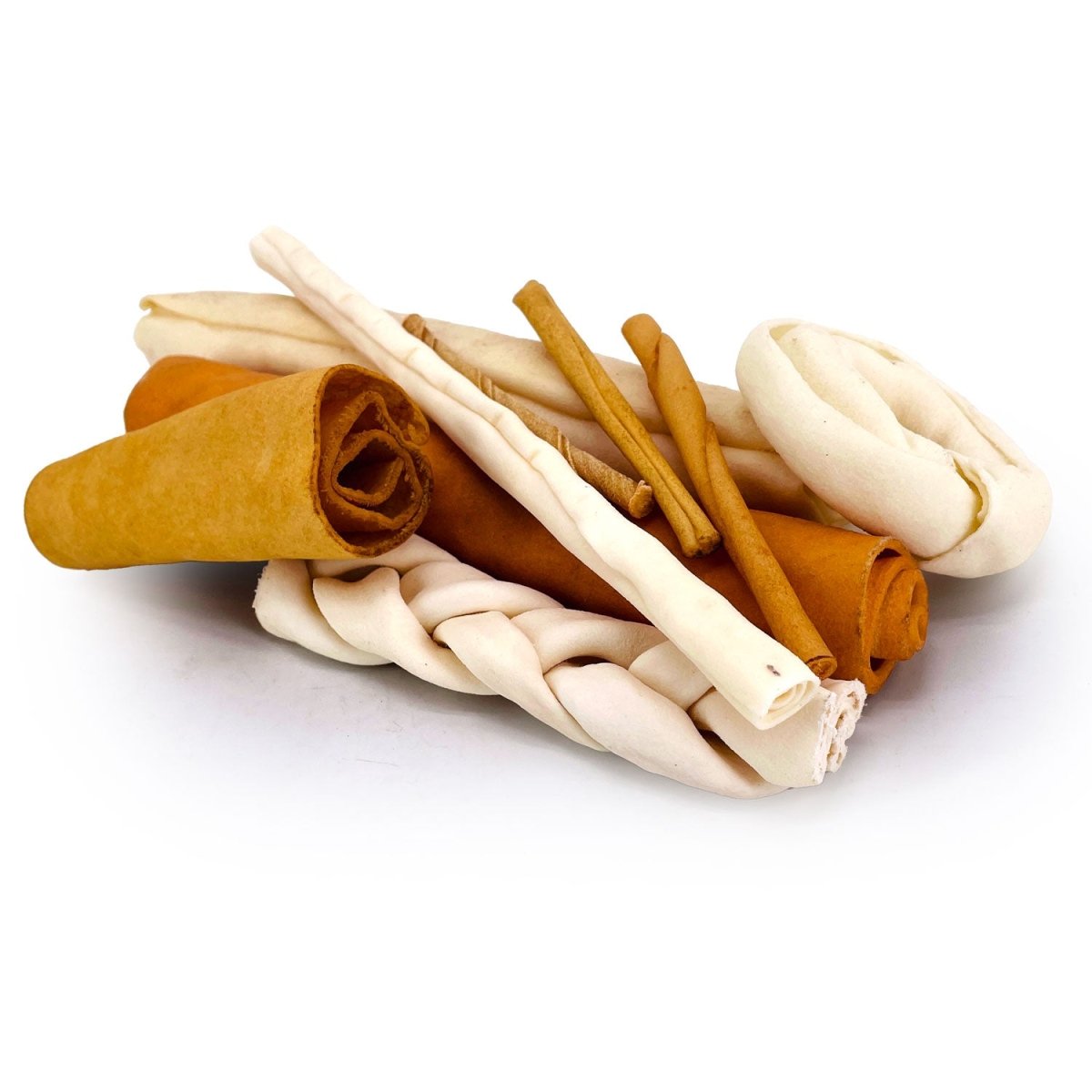 ValueBull USA Rawhide, Varied Mix of Fun Shapes for Dogs, 1 Pound