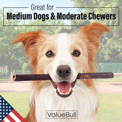 ValueBull USA Collagen Sticks for Dogs, 12 Inch Medium Chews, Natural Long-Lasting Dog Treats, 10 Count