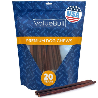 ValueBull USA Collagen Sticks for Dogs, 12 Inch Medium Chews, Natural Long-Lasting Dog Treats, 10 Count