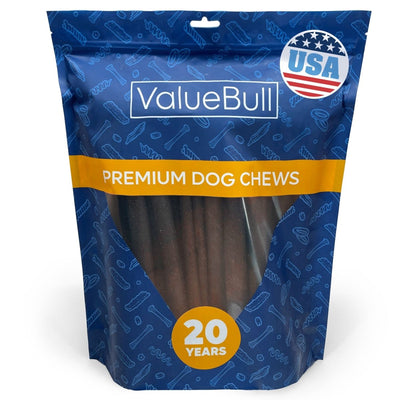 ValueBull USA Collagen Sticks for Dogs, 12 Inch Super Jumbo Chews, Natural Long-Lasting Dog Treats, 25 Count