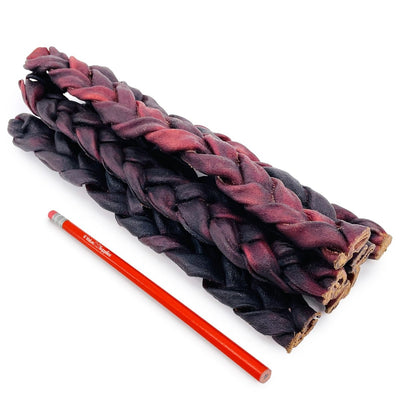 ValueBull USA Collagen Braid Beef Large Dog Chews, Thick 12 Inch 10 Count
