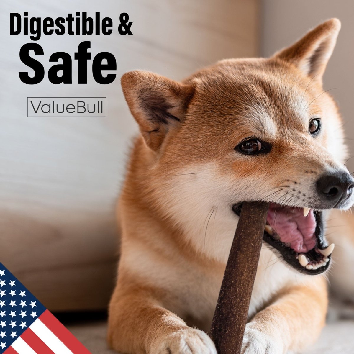 ValueBull USA Collagen Sticks for Dogs, 12 Inch Thick Chews, Natural Long-Lasting Dog Treats, 10 Count
