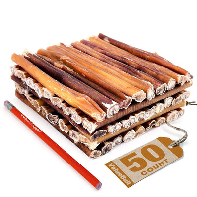 ValueBull USA Bully Sticks for Dogs, Medium 6 Inch, 50 Count
