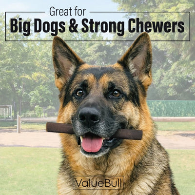 ValueBull Buffalo Collagen Sticks for Dogs, 6 Inch Thick Chews, Natural Long-Lasting Dog Treats, 25 Count