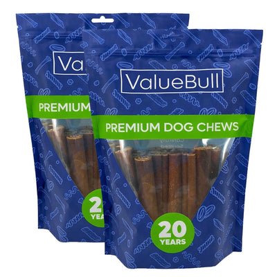 ValueBull Buffalo Collagen Sticks for Dogs, 6 Inch Thick Chews, Natural Long-Lasting Dog Treats, 50 Count