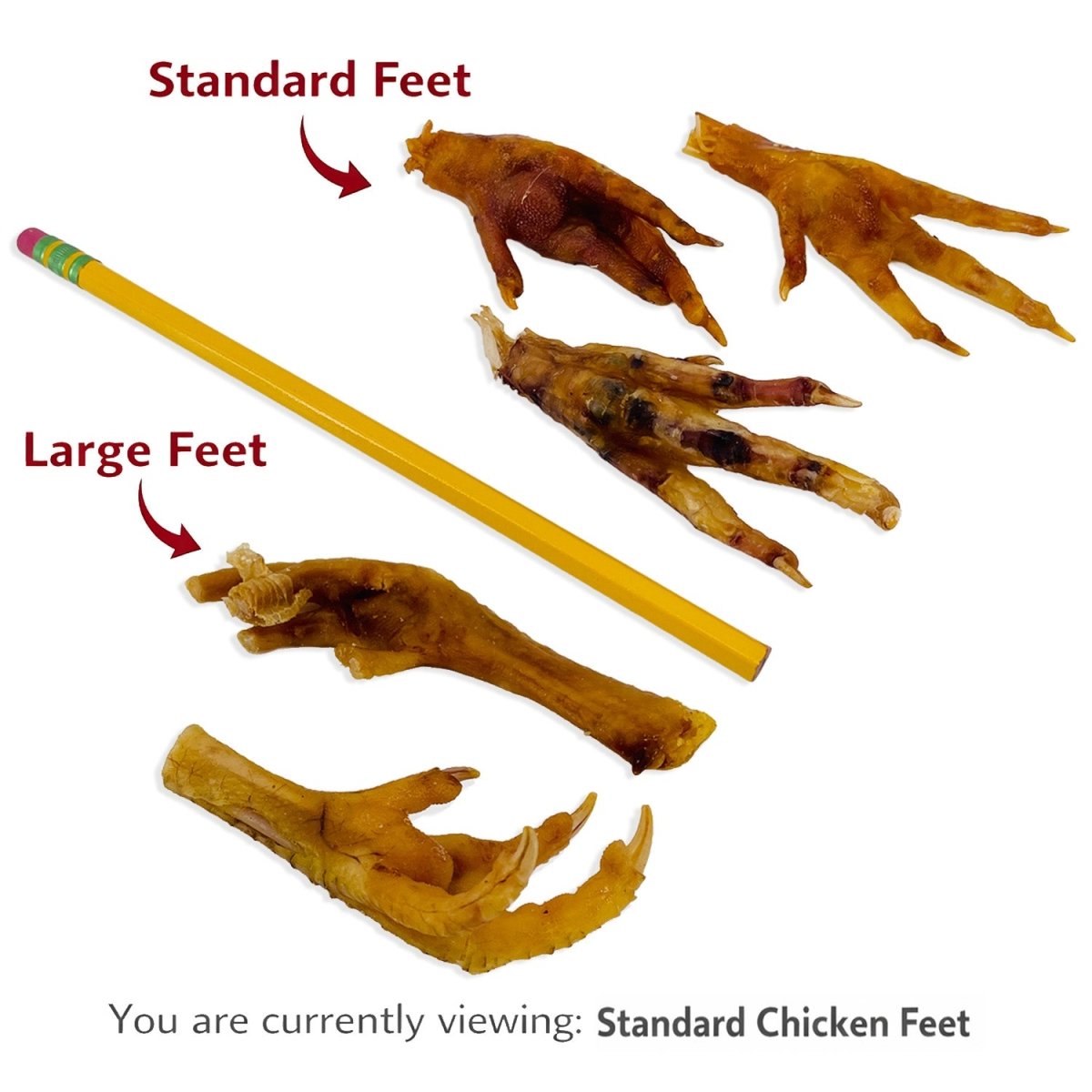 ValueBull Chicken Feet for Dogs, 50 Count