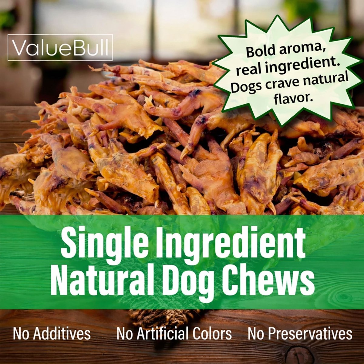 ValueBull Chicken Feet for Dogs, 50 Count