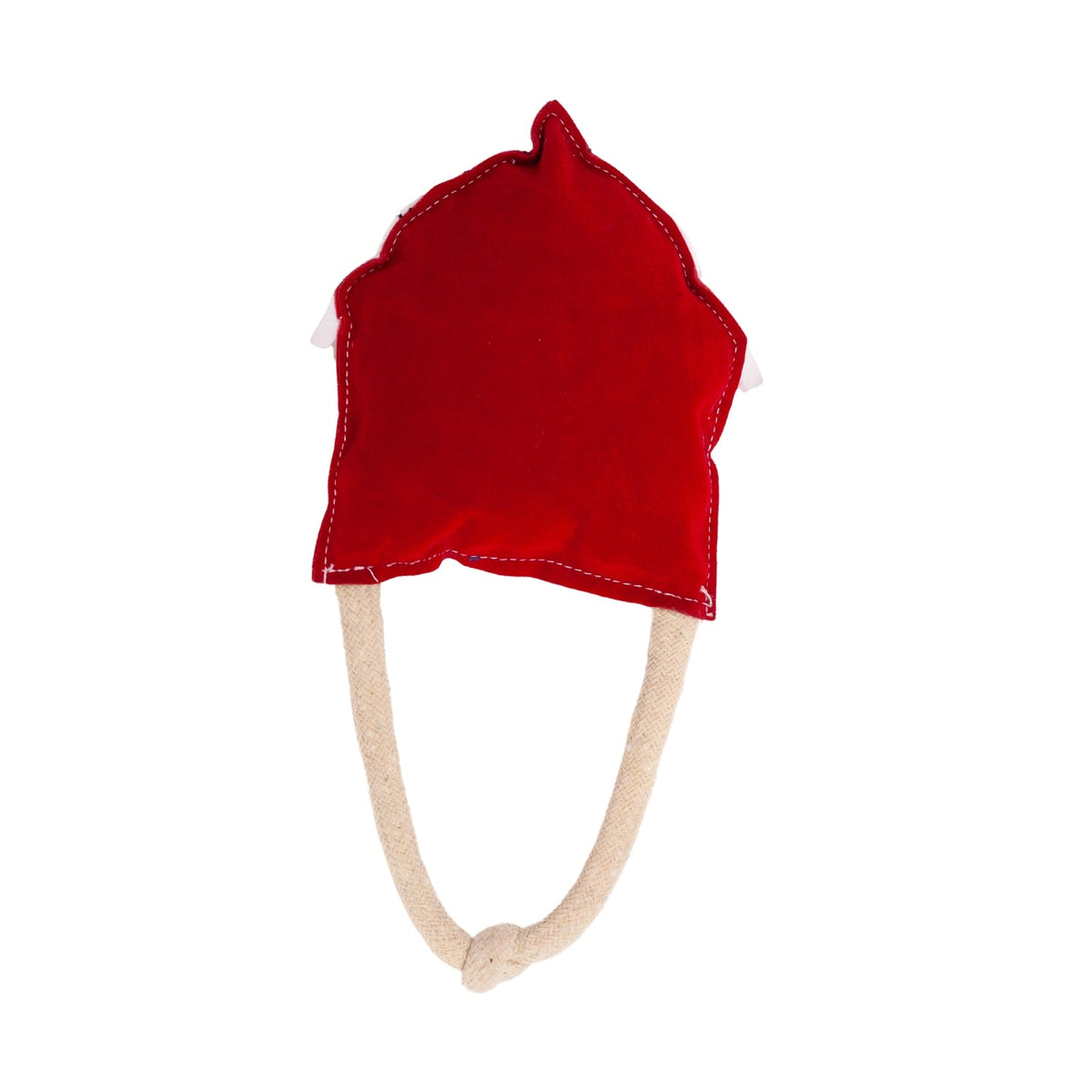Country Living Faux Leather Red Barn Dog Chew Toy, 12 × 6.3 in