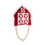 Country Living Faux Leather Red Barn Dog Chew Toy, 12 × 6.3 in
