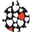 White Hearts HD Dog ID Tag