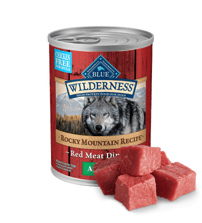 Blue Buffalo Wilderness Adult Rocky Mountain Recipe Red Meat Recipe Dog Cans (12.5oz)
