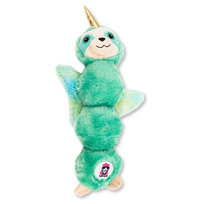 Mystical Mint Winged Sloth Plush Dog Toy, Four Squeakers & Crinkle Paper