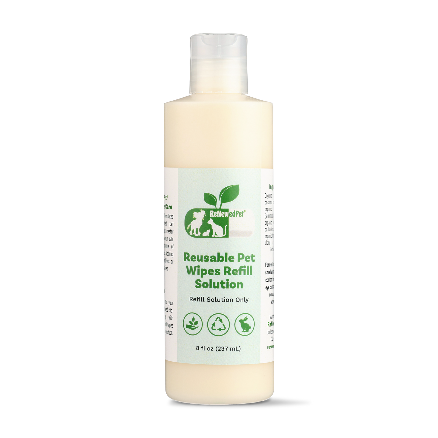 4-ALL PETS REUSABLE PET WIPES*Solution ONLY*
