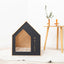 Booth-Style Wooden Dog House - Black