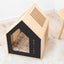Booth-Style Wooden Dog House - Black
