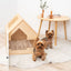 Booth-Style Wooden Dog House - White