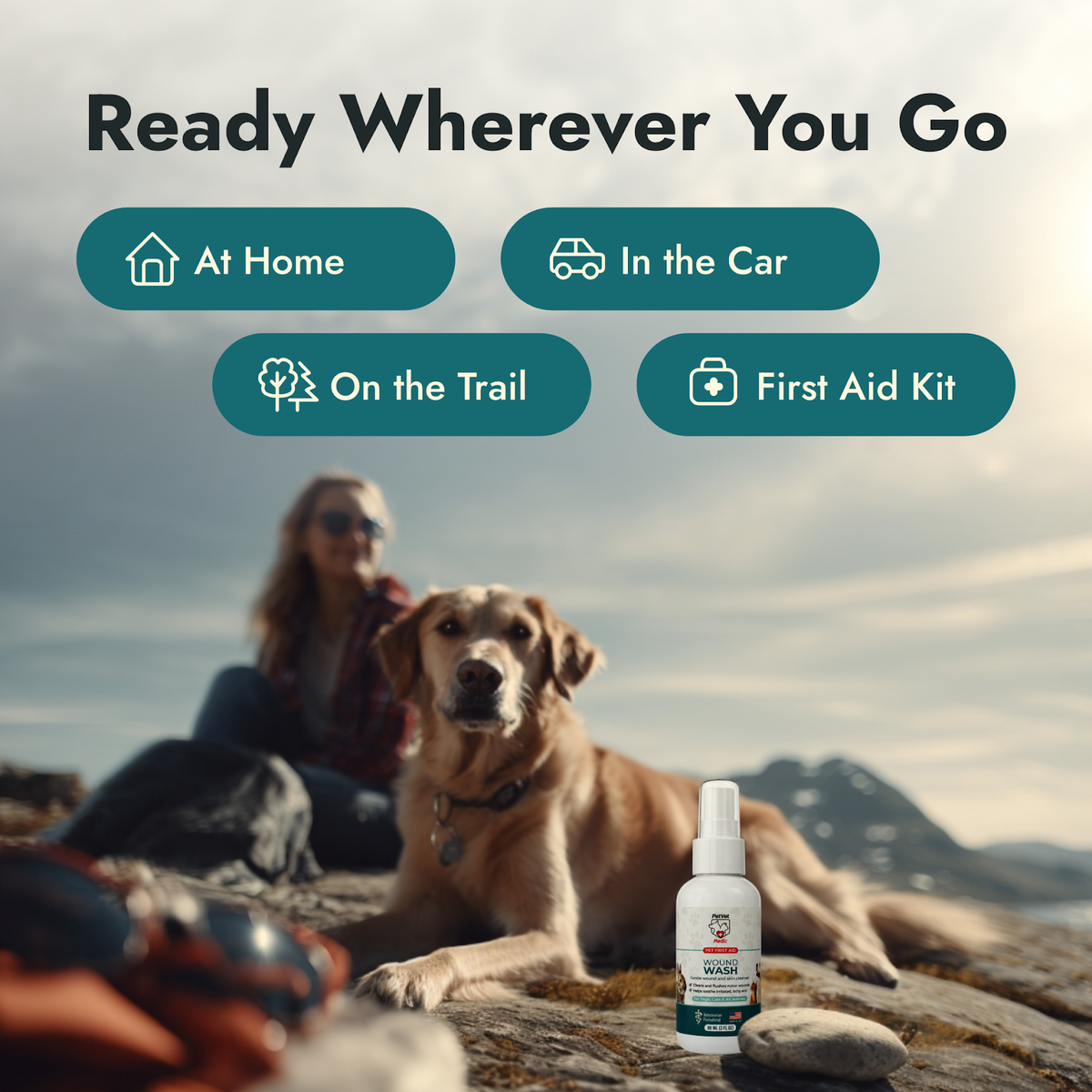PetVet Medic® Wound Wash for Dogs, Cats & all Pets – 3 oz