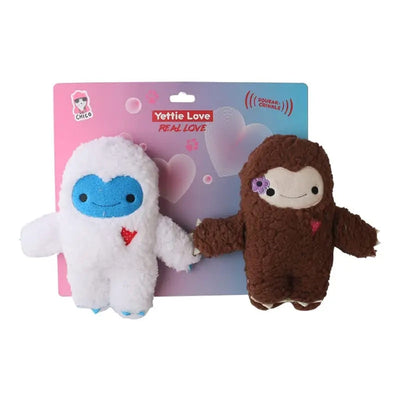 Yettie Snowman Plush Dog Toy Set with Crinkle & Squeakers, 2-Pack